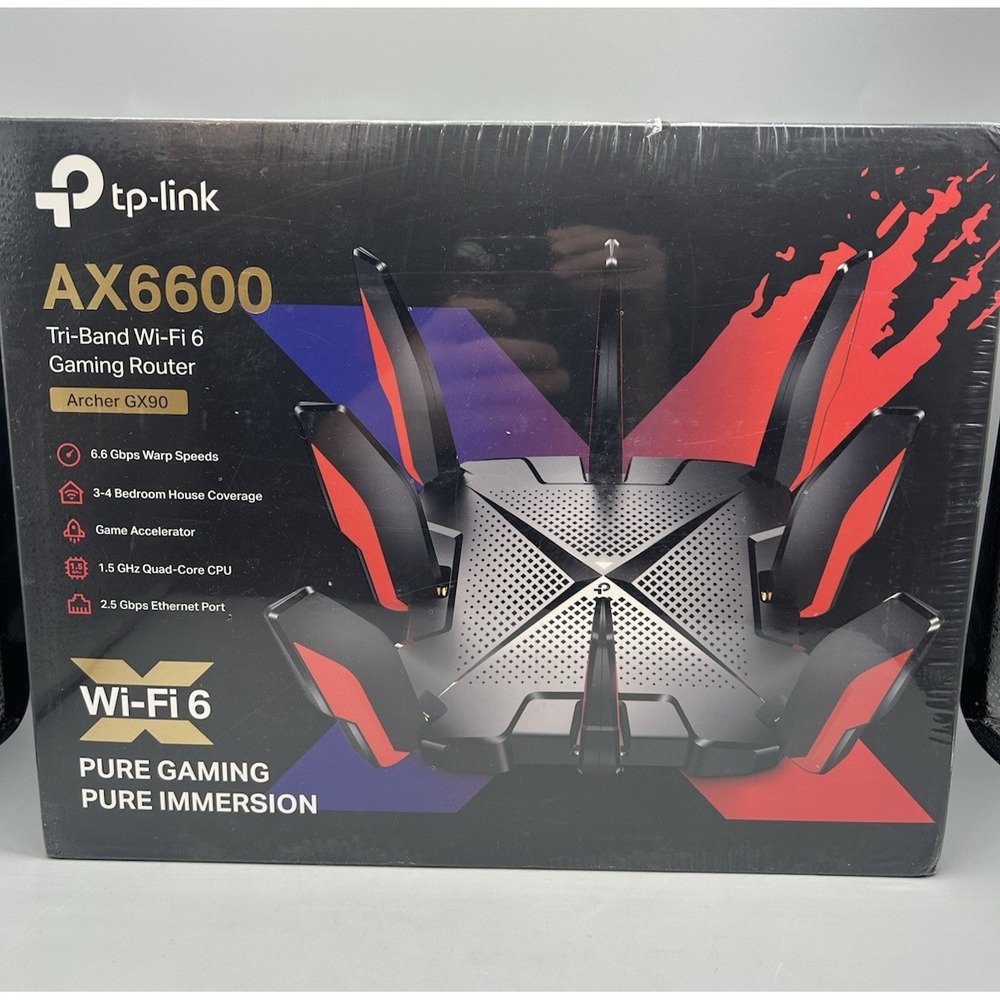 TP-LINK Archer AX6600 Archer GX90 Tri-Band Wi-Fi 6 Gaming Router - Sealed